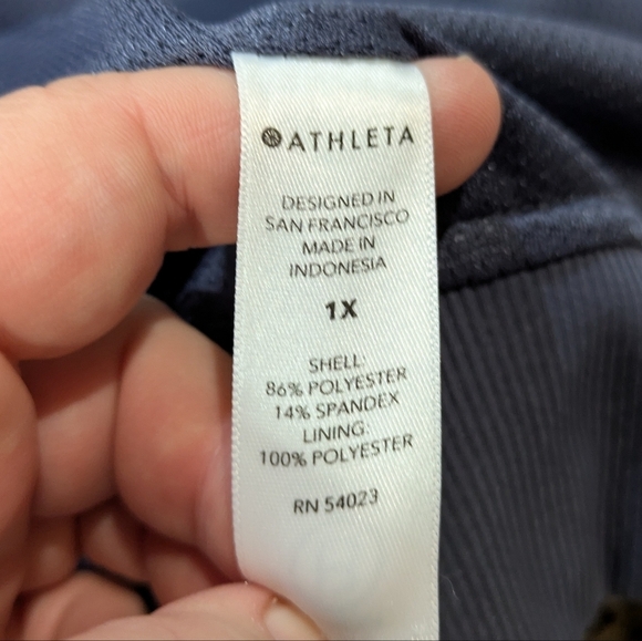 Athleta Blue Leopard Print Zip Up Jacket 1X - Picture 8 of 9